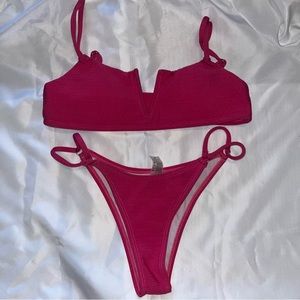 Pink 2 piece bathing suit